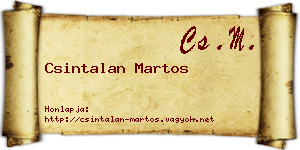 Csintalan Martos névjegykártya